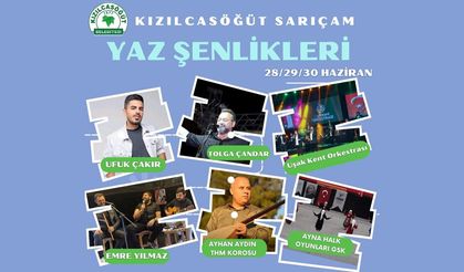 Kızılcasöğüt'te "Sarıçam Yaz Şenlikleri" başlıyor