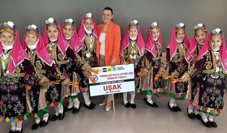 Uşak Gül Spor Kulübü halk oyunlarında Türkiye 6. Oldu