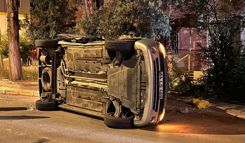 Uşak’ta iki aracın çarpıştığı kazada karı koca yaralandı